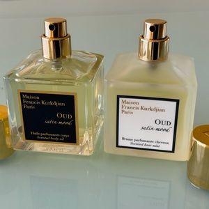 MFK Oud Satin Mood Hair mist & Body oil duo (oil used once, hair mist 3 times)